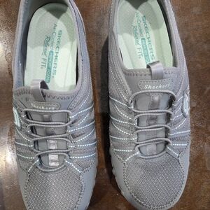 Skechers Gray Slip-On Casual Sneakers with Mint Insole No Box